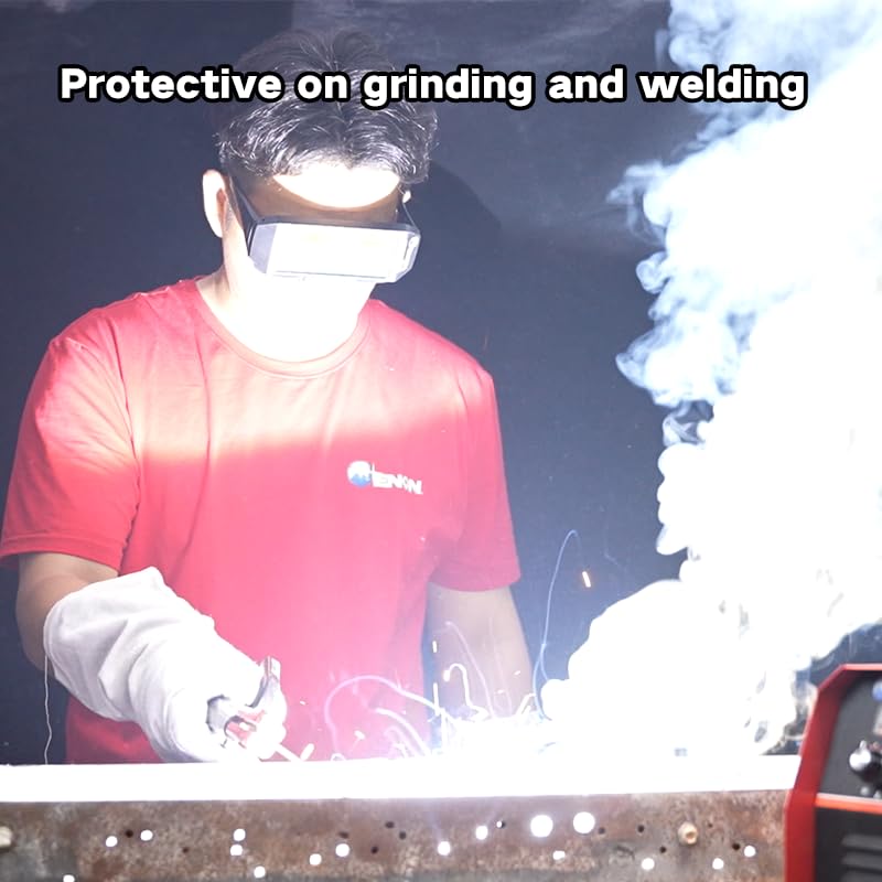 ENON Welding Protection Glass, Auto Darkening Eye Protection Welding Goggles, UV Protection Welding Safety Glasses, Comfortable Anti Glare Protective Glasses (AW-1001) ENON Welding Protection Glass, Auto Darkening Eye Protection Welding Goggles, UV Protection Welding Safety Glasses, Comfortable Anti Glare Protective Glasses (AW-1001)